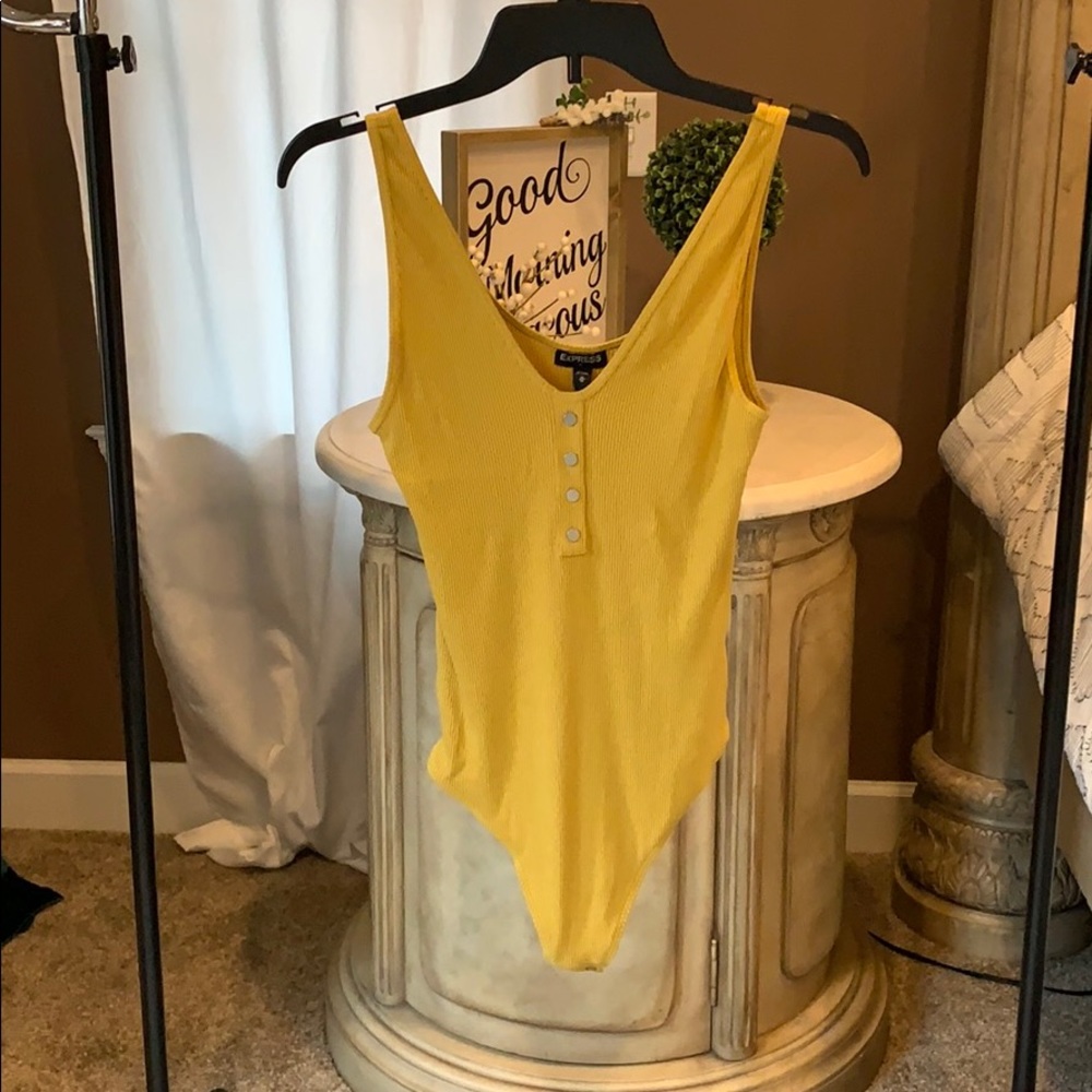 Mustard yellow body suit
